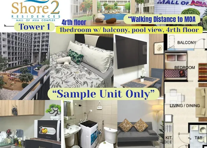 Aparthotel With Balcony Near In Mall Of Located In Shore1 And 2 Residences