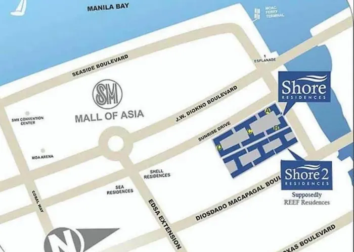 With Balcony Near In Mall Of Located In Shore1 And 2 Residences Aparthotel